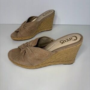 Circus by Sam Edelman Bea Womens Espadrille Wedge Sandal Size 9 Tan Slip‎ On